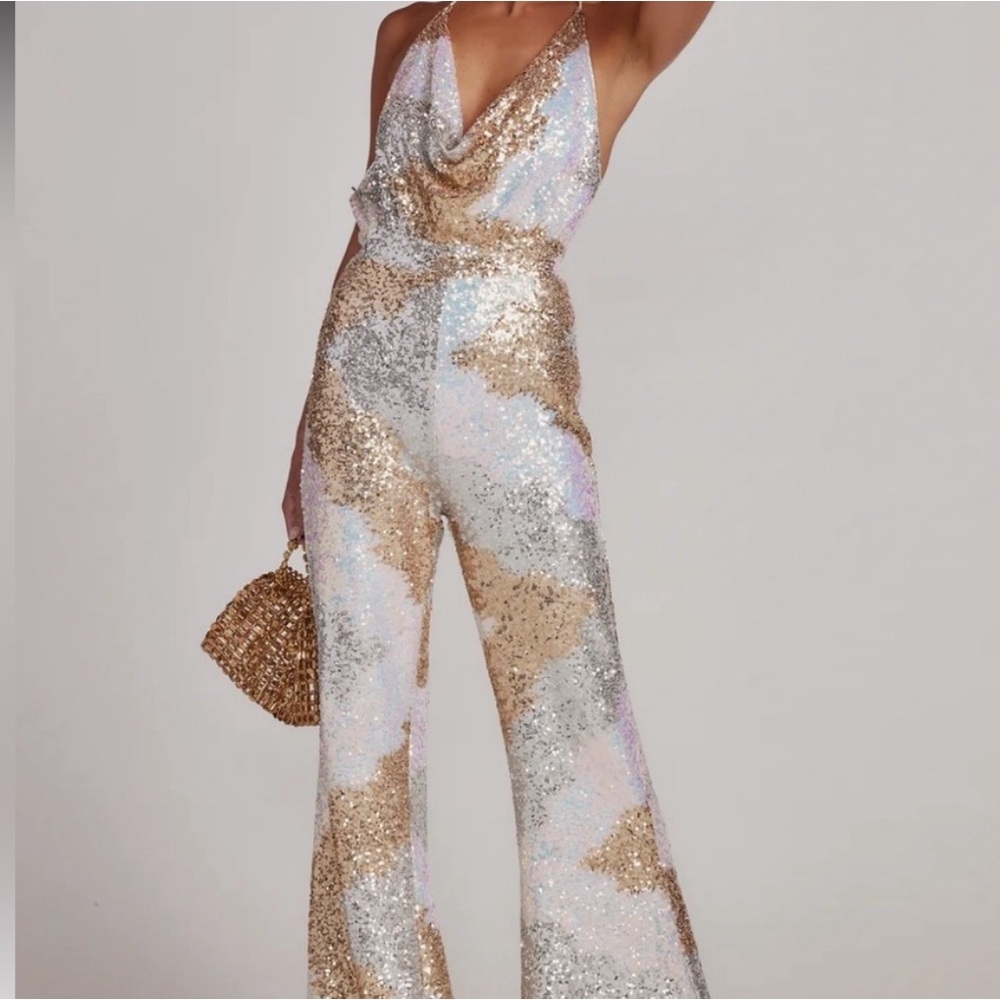 12th tribe genevieve sequin jumpsuit